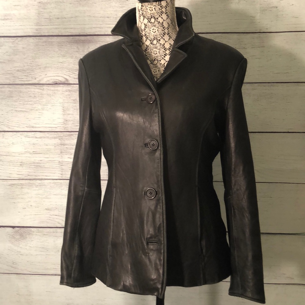 Tibor Leathers Soft Black Genuine Leather Jacket S